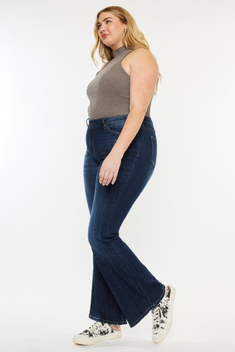 Kancan Full Size Mid Rise Flare Jeans - Bottoms Sale